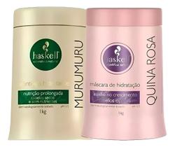 Kit Haskell Máscaras Murumuru 900g + Haskell Quina Rosa 900g