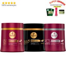 Kit Haskell Máscaras Pós Progressiva Liso Força Cavalo 500g