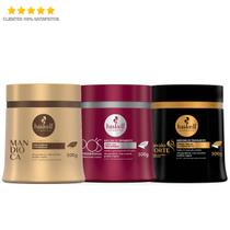 Kit Haskell Máscaras Pós Progressiva Mandioca Cavalo 500g