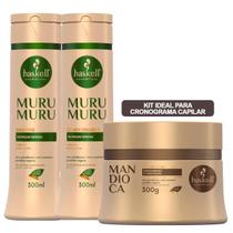 Kit Haskell Murumuru 300ml + Máscara Mandioca 300g - Melhor Cronograma Capilar