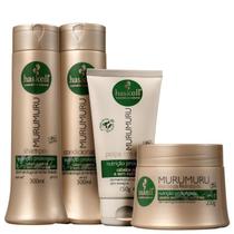 Kit Haskell Murumuru Nutrição Protetora Sh Cond 300ml Masc 250g Polpa Creme 150g