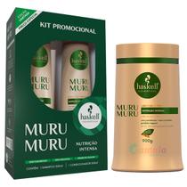 Kit Haskell Murumuru Shampoo Condicionador 500 Mascara 900g