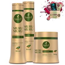 Kit Haskell Murumuru Shampoo Condicionador 500ml Mascara 500g