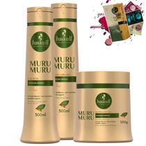 Kit Haskell Murumuru Shampoo Condicionador 500ml Mascara 500g