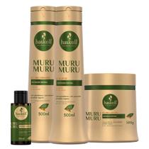Kit Haskell Murumuru Shampoo, Condicionador e Manteiga 500ml + Seiva 35ml