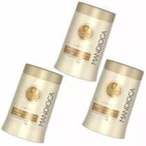 Kit Haskell Para Salão 3 Mascaras Mandioca 900g De Hidratação