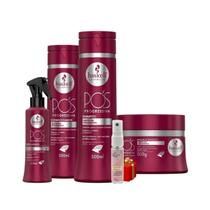Kit Haskell Pós Progressiva 300ml 4 Itens Completo + Presente Lourre 15ml