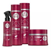 Kit Haskell Pós Progressiva Cabelos Quimicamente Danificados P 300ml - 4 Produtos