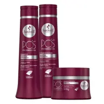 Kit Haskell Pós Progressiva Haskell Shampoo 500ml + Condicionador 500ml + Máscara 300g (3 itens)