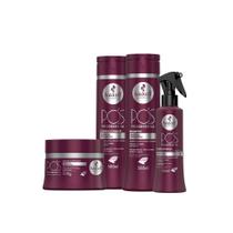 Kit haskell pos progressiva sh, cond, masc e fluido 300ml