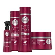 Kit Haskell Pós Progressiva Sh Cond Máscara 300ml 4 Itens Completo