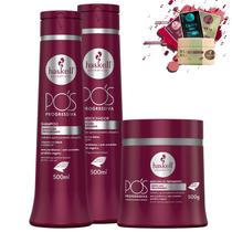 Kit Haskell Pós Progressiva Sh Condicionador Mascara 500g