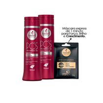 Kit Haskell Pós Progressiva Shampoo + Cond 300ml + Dose 40g