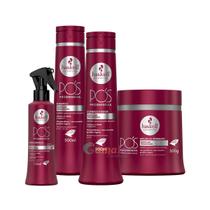 Kit Haskell Pós Progressiva Shampoo Cond Masc e Fluido 500ml