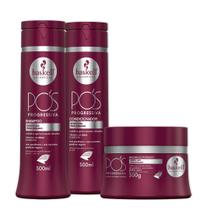 Kit Haskell Pós Progressiva Shampoo Condicionador E Mascara