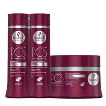 Kit Haskell Pós Progressiva Shampoo e Condicionador 300ml Máscara 300g