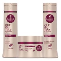 Kit Haskell Queratina & Provit B5 Shampoo e Condicionador e Máscara 300ml/g Reconstrução e Força Kit Haskell Queratina & Provit B5 Shampoo e Condicionador e Máscara 300ml/g Reconstrução e Força