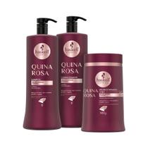 Kit Haskell Quina Rosa 3 Itens Brilho Intenso e Maciez para Cabelos Desvitalizados Kit Haskell Quina Rosa 3 Itens Brilho Intenso e Maciez para Cabelos Desvitalizados