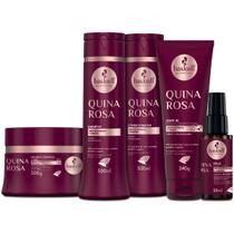 Kit Haskell Quina Rosa 5 Itens Brilho Intenso e Maciez para Cabelos Desvitalizados Kit Haskell Quina Rosa 5 Itens Brilho Intenso e Maciez para Cabelos Desvitalizados