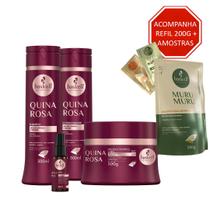 Kit Haskell Quina Rosa Sh Cond Masc 300ml e Serum