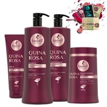 Kit Haskell Quina Rosa Sh Condicionador Mascara 1l Leave-in