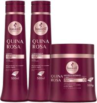 Kit Haskell Quina Rosa Shampoo 500ML 1 Condicionador 500ML 1 Mascara 500ML