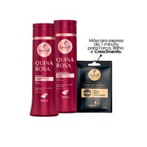 Kit Haskell Quina Rosa Shampoo + Cond 300ml +Máscara 40g