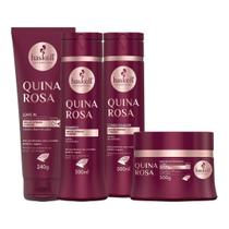 Kit Haskell Quina Rosa Shampoo Cond Mascara E Leave In 300Ml