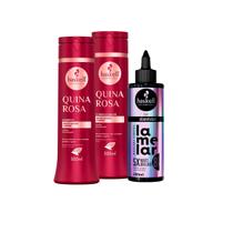 Kit Haskell Shampoo/Cond Quina Rosa 300ml + Máscara Lamelar