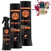Kit Haskell Shampoo Condicionador Encorpa 300ml + Fluido Kit Haskell Shampoo Condicionador Encorpa 300ml + Fluido
