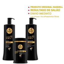 Kit haskell shampoo condicionador máscara 900g cavalo forte cresce cabelo original