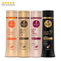 Kit Haskell Shampoo Queratina Cavalo Tutano Mandioca 300ml
