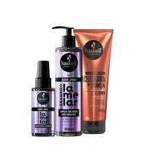 Kit Haskell Supermascara Aceleradora de Força e Lamelar Shampoo Óleo (3 produtos)