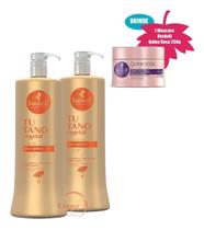Kit Haskell Tutano Shampo Condicionador 1l + Másc Quina Rosa P