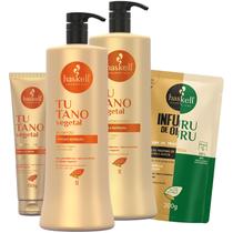 Kit Haskell Tutano Shampoo Condicionador 1L Leave 150gr