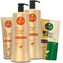 Kit Haskell Tutano Shampoo Condicionador 1L Leave 240gr Kit Haskell Tutano Shampoo Condicionador 1L Leave 240gr