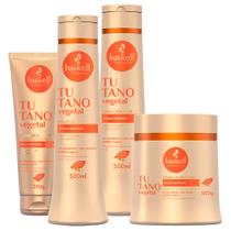 Kit Haskell Tutano Shampoo Condicionador Máscara 500ml e Leave in 240g