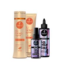 Kit Haskell Tutano Shampoo Leave-in Lamelar Máscara Óleo (4 produtos)