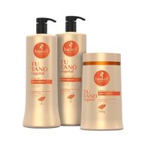Kit Haskell Tutano Vegetal Litro Nutrição Profunda para Cabelos Frágeis e Ressecados