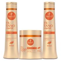 Kit Haskell Tutano Vegetal Shampoo + Condicionador e Máscara 500g Sem Parabenos e Corantes Vegano