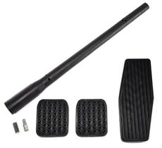 Kit Haste Antena Teto + Borrachas Pedal Acelerador Freio e Embreagem compatível com Onix Cobalt Spin Prisma Vectra após 2006- Astra 99 a 11 - Zafira