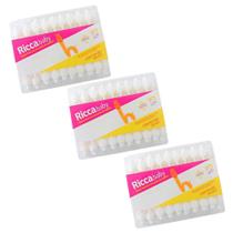 Kit Hastes Flexíveis Ricca Baby Com Ponta de Algodão Cód. 3245 C/3 Kit Hastes Flexíveis Ricca Baby Com Ponta de Algodão Cód. 3245 C/3