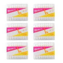 Kit Hastes Flexíveis Ricca Baby Com Ponta de Algodão Cód. 3245 C/6 Kit Hastes Flexíveis Ricca Baby Com Ponta de Algodão Cód. 3245 C/6