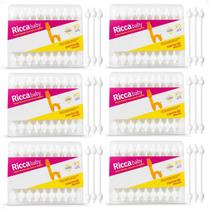 Kit Hastes Flexíveis Ricca Baby Com Ponta de Algodão Cód. 3245 C/6 Kit Hastes Flexíveis Ricca Baby Com Ponta de Algodão Cód. 3245 C/6