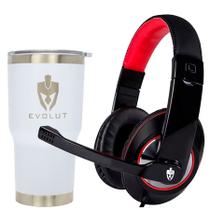 Kit Headphone Gamer Thardus EG302 +Copo Térmico Evolut 473ML