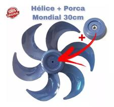 Kit Hélice + Porca Esquerda Ventilador Mondial 30cm 6 P Azul Kit Hélice + Porca Esquerda Ventilador Mondial 30cm 6 P Azul