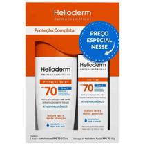 Kit Helioderm Protetor Solar Corporal FPS70 200ml + Protetor Solar Facial FPS70 50g