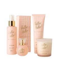 Kit Hello Hello Colônia Lata 50ml + Hidratante 240ml + Body Splash 200ml + Vela Perfumada 180g Kit Hello Hello Colônia Lata 50ml + Hidratante 240ml + Body Splash 200ml + Vela Perfumada 180g