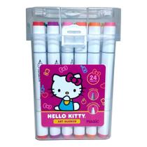 Kit Hello Kitty 24 Cores Art Marker - Canetas de Ponta Dupla