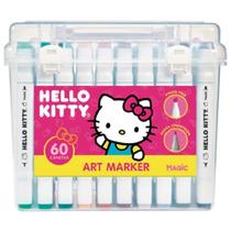 Kit Hello Kitty 60 Cores Art Marker - Canetas de Ponta Dupla Kit Hello Kitty 60 Cores Art Marker - Canetas de Ponta Dupla